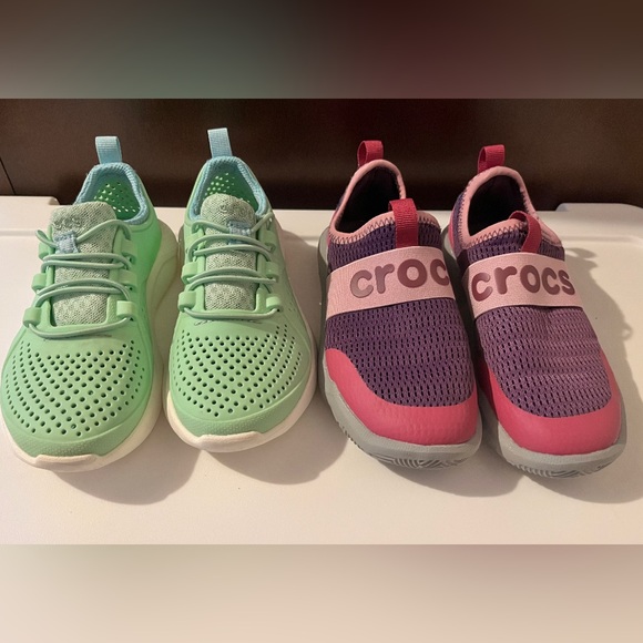 The purple ones are water shoes, bundle. size 12 - Picture 1 of 1